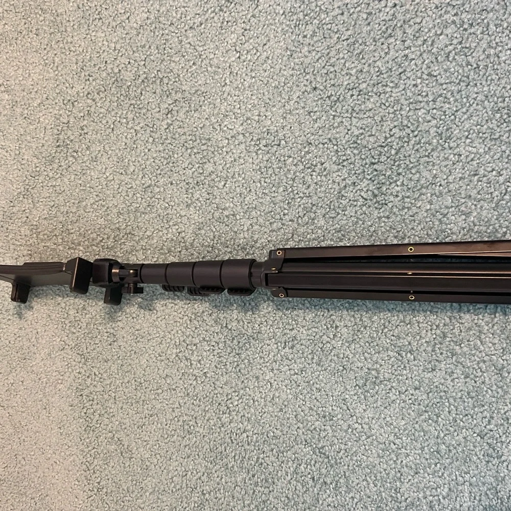 Black Camera Light Stand with Adjustable Height